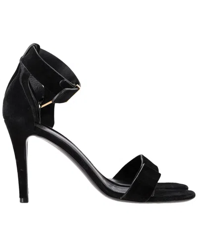 Celine Women's Suede Ankle Strap Sandal (authentic Pre-loved) In Black