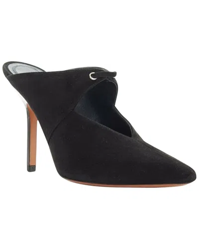 Celine Women's Suede Babouche Suede Cut Out Mule (authentic Pre-loved) In Black