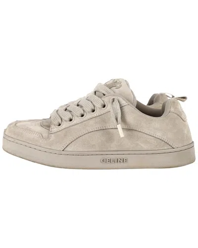 Celine Women's Suede Calfskin Huntington Low-top Sneaker (authentic Pre-loved) In Gray