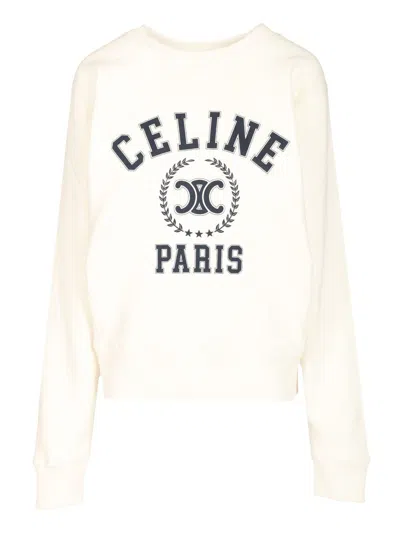 Celine Women Sweater Oversize University In White