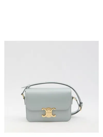 Celine Women's T-shirtn Triomphe Bag In Blue