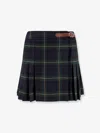 Celine Pleated Kilt Mini Skirt Belt Detail In Black