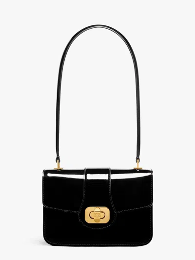 Celine Women Teen  Josephine Patent Leather Handbag In Black