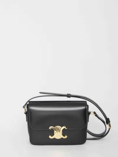 Celine Women Teen Triomphe Bag In Black