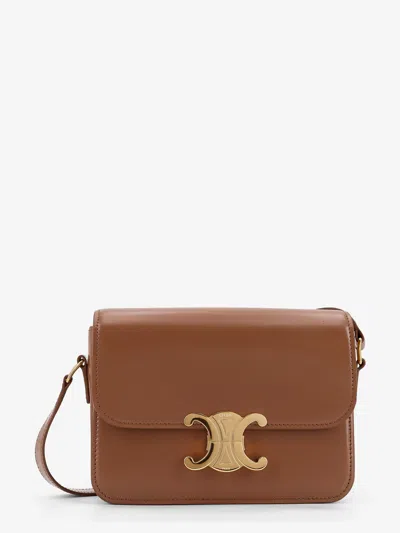 Celine Women Teen Triomphe Leather Shoulder Bag In Multi