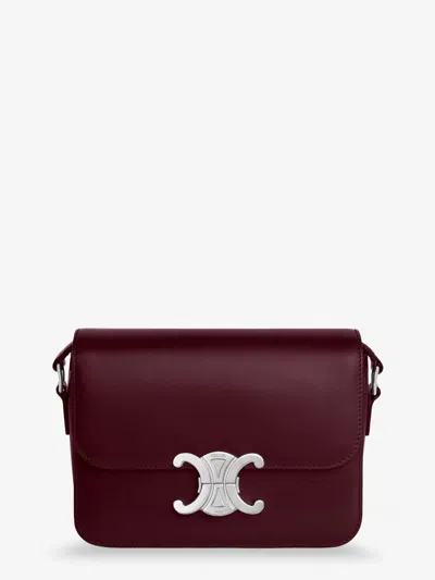 Celine Women Teen Triomphe Leather Shoulder Bag In Multi