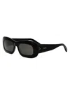 Celine Bold 3 Dots Acetate Rectangle Sunglasses In Black