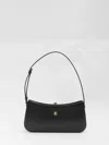Celine Women Tina Leather Shoulder Bag In Black