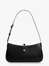 Celine Women Tina Leather Shoulder Bag In Black