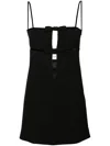 Celine Woman Mini Dress Black Size 6 Wool In Black