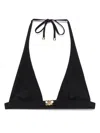 Celine Triomphe Triangle Top In Matte Jersey In Black