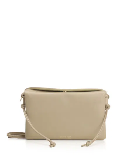 Celine Women "trio" Bag In Burgundy