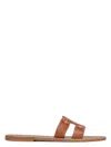 Celine Woman Sandals Brown Size 11 Calfskin In Beige