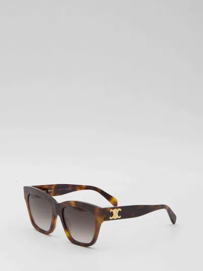Celine Women Triomphe 09 Sunglasses In Brown