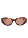 Celine Triomphe 55mm Rectangular Sunglasses In Brown
