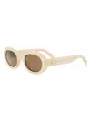 Celine Women's Triomphe 52mm Oval Sunglasses In Flax Brown