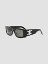 Celine Women's Triomphe 53mm Rectangular Sunglasses In Black