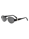Celine Cl40235u Metal Triomphe 01a Nero Sunglasses In Black