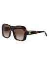 Celine Triomphe 55mm Gradient Pilot Sunglasses In Gold