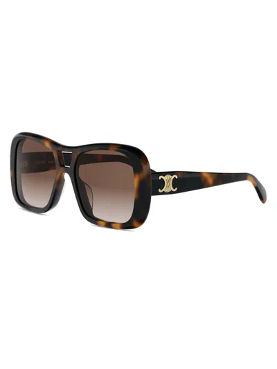CELINE WOMEN'S TRIOMPHE 55MM PILOT SUNGLASSES