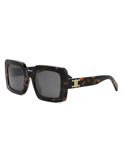Celine Women's Triomphe 56mm Square Sunglasses In Black