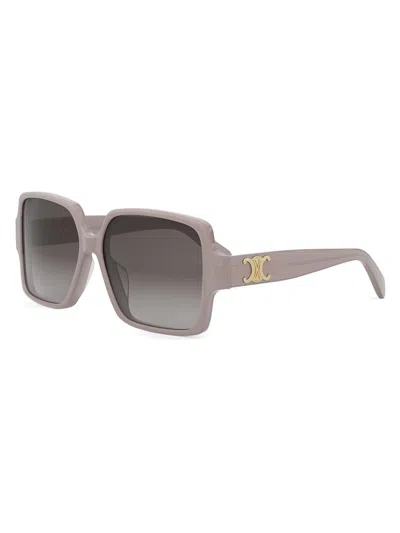 Celine Women's Triomphe 60mm Square Sunglasses In Green