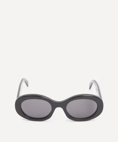 Celine Women's Triomphe Black Oval Acetate Sunglasses