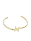 Celine Triomphe Asymmetric Asymmetrical Bracelet In Gold