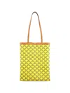 Celine Women Flat Triomphe Canvas Medium Tote In Yellow
