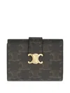 Celine Women Triomphe Canvas Wallet In Multi