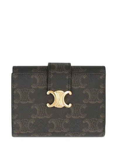 Celine Women Triomphe Canvas Wallet In Multi