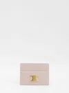 Celine Women Triomphe Card Holder In Pink