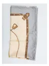 Celine Women Do Not Delete Stampa Foulard In Ivory
