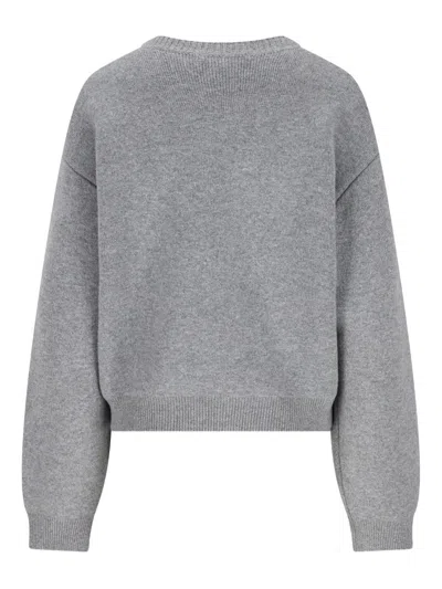 Celine Women Triomphe Cashemre Sweater In Gray
