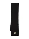 Celine Women Triomphe Cashmere Scarf In Black