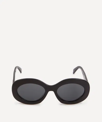 Celine Women's Triomphe Chunky Oval Shiny Acetate Sunglasses