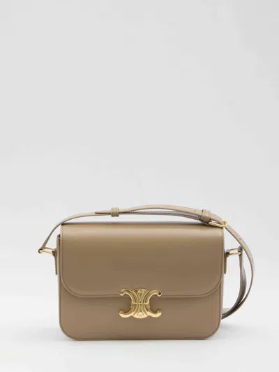 Celine Women Triomphe Classique Bag In Brown