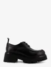 Celine Women Triomphe Derbies Leather Lace-up Shoes In Black