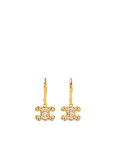 Celine Women Triomphe Earrings In Gold
