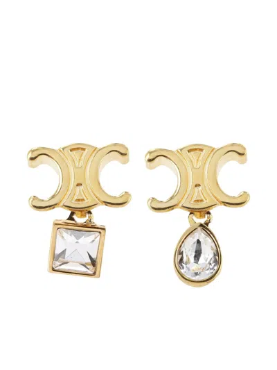 Celine Women Triomphe Earrings In Gold