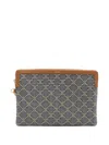 Celine Mini Clutch With Elegant Diamond Pattern In Blue
