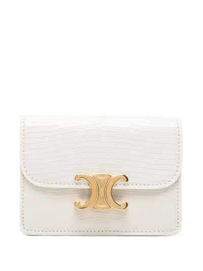 Celine Women Triomphe Leather Card Case In Multi