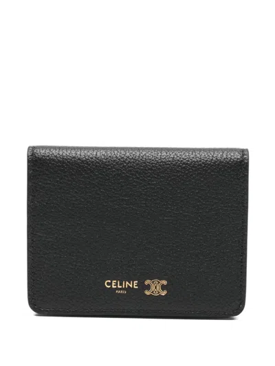Celine Women Triomphe Leather Card Case In Multi