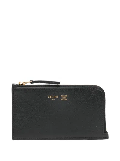 Celine Women Triomphe Leather Card Case In Multi