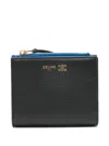 Celine Women Triomphe Leather Compact Wallet In Multi
