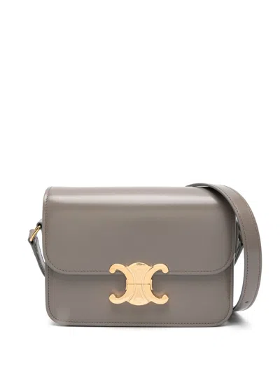 Celine Women Triomphe Leather Crossbody Bag In Multi