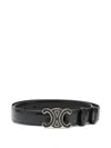 Celine Women Triomphe Medium Belt In Black
