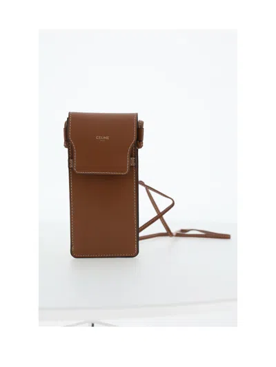 Celine Women Triomphe Metal 01 In Brown