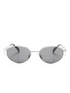 Celine Women Triomphe Metal 01 Sunglasses In Metallic