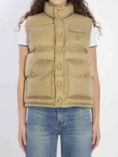 Celine Women Triomphe Padded Vest Chiedi A Chatgpt In Nude